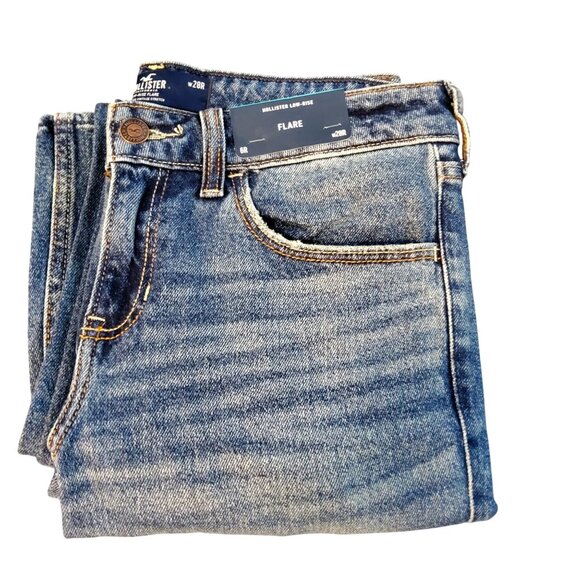 Hollister Womens  Classic five-pocket style Flare Jeans Blue Denim Size 6R - Picture 9 of 9